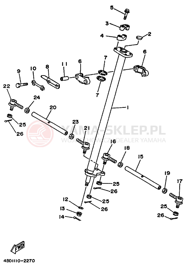 Schemat "Półki zawieszenia" do Yamaha YFB250