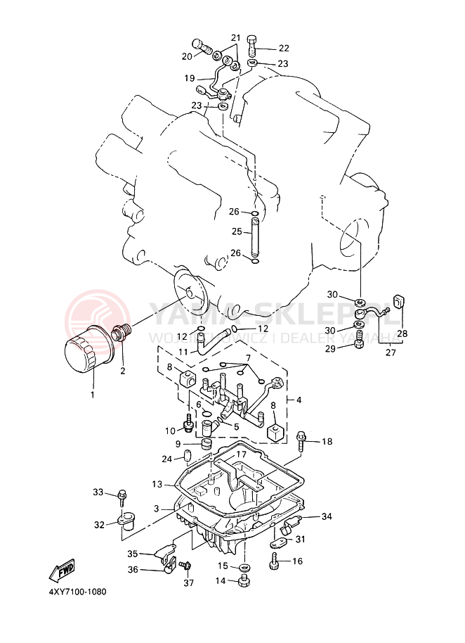 Schemat "Filtr oleju" do Yamaha XVZ13TF ROYALSTAR VENTURE