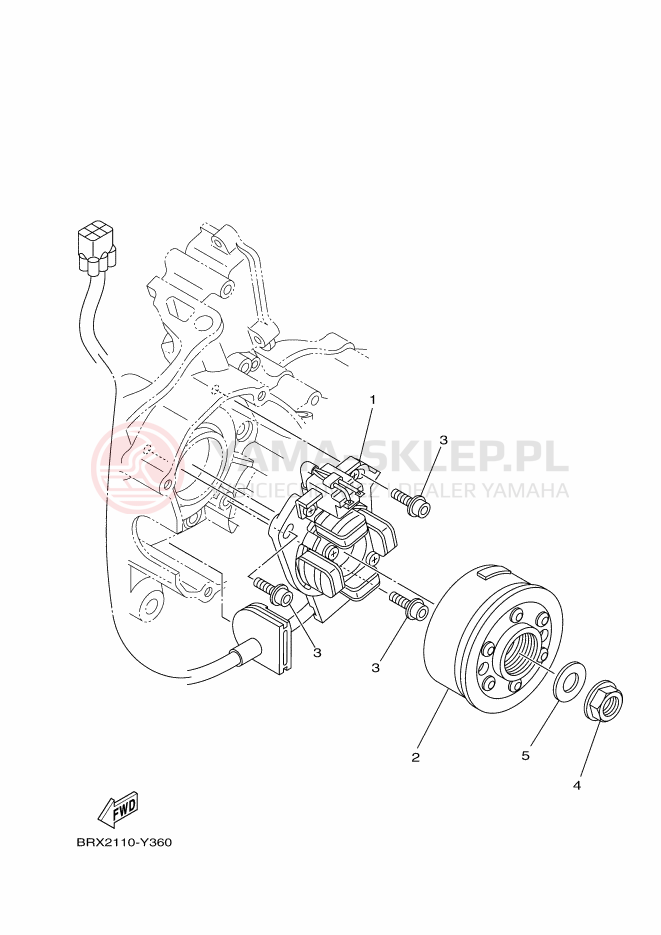 Schemat "prądnica" do Yamaha YZ125