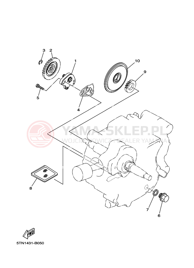 Schemat "Pompa olejowa" do Yamaha TT-R110E