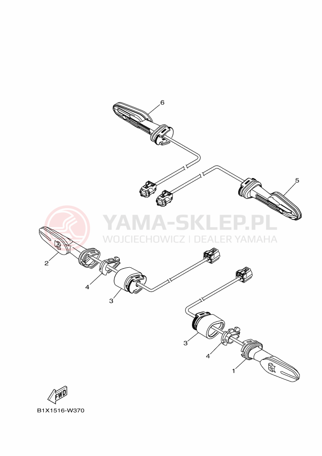 Schemat "kierunkowskazy" do Yamaha YZF-R3