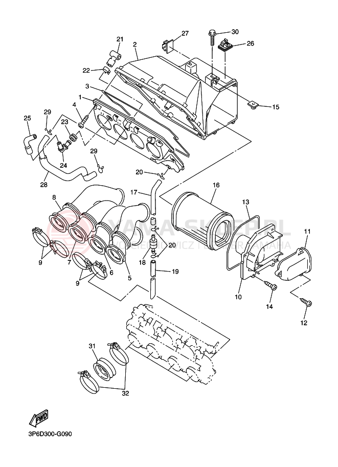 Schemat "Wtrysk paliwa" do Yamaha FJR1300A