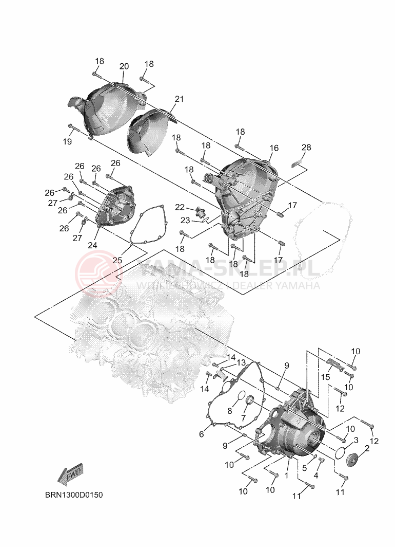 Schemat "POKRYWA KARTERU" do Yamaha TRACER 9GT
