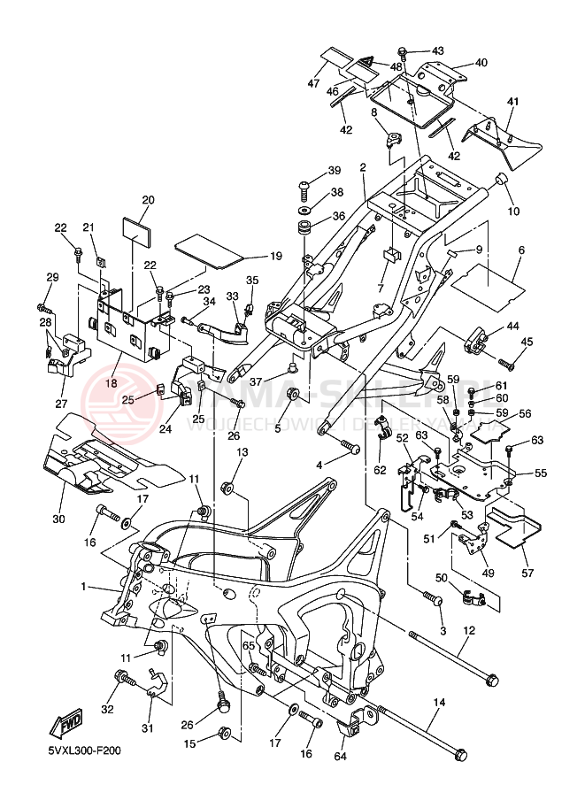 Schemat "rama" do Yamaha FZ6-S FAZER