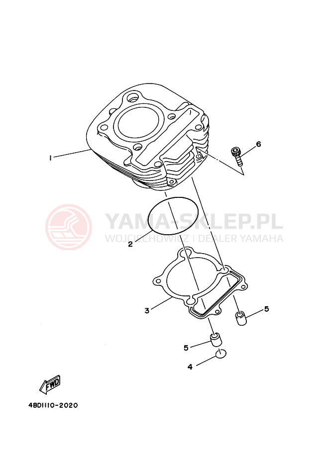 Schemat "cylinder" do Yamaha BIG BEAR 250