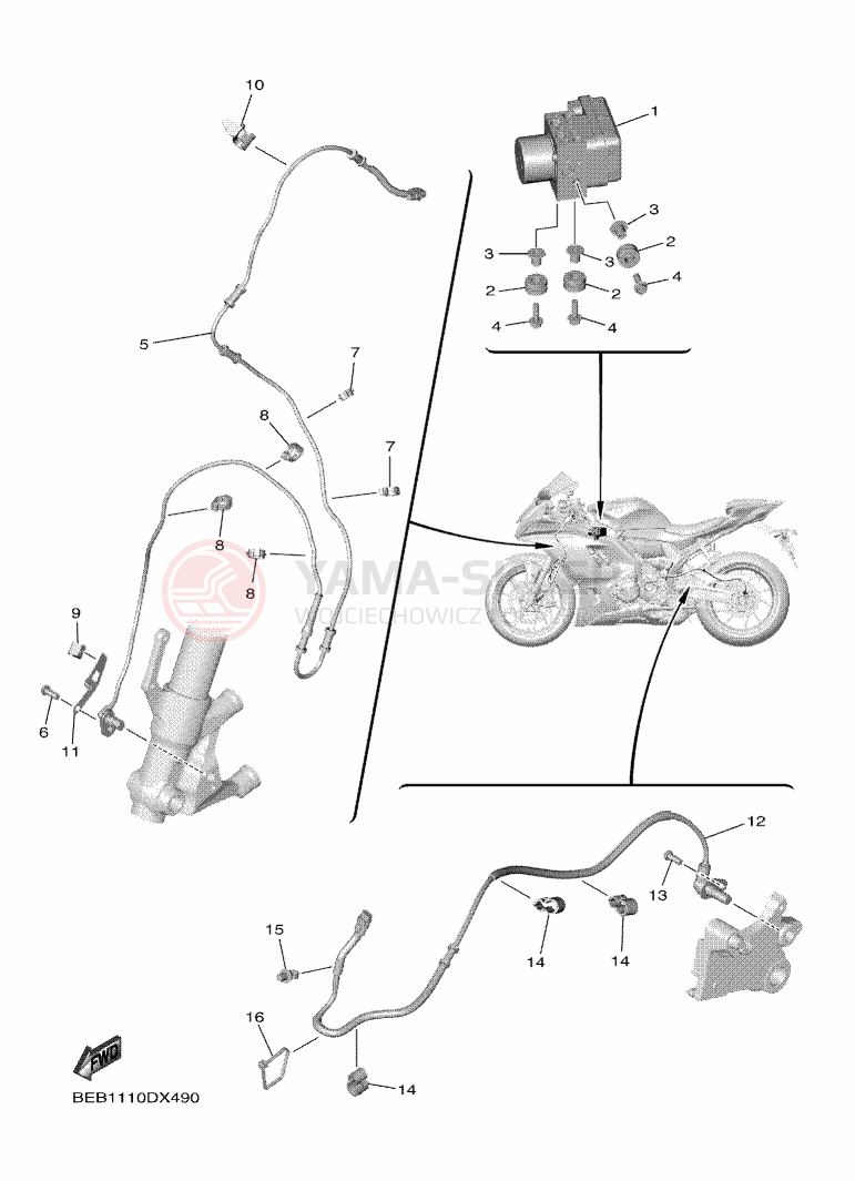 Schemat "układ elektryczny" do Yamaha R7
