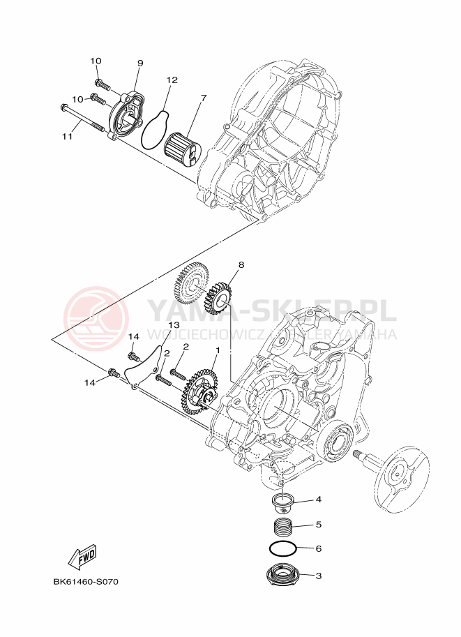 Schemat "Pompa olejowa" do Yamaha YZF-R125