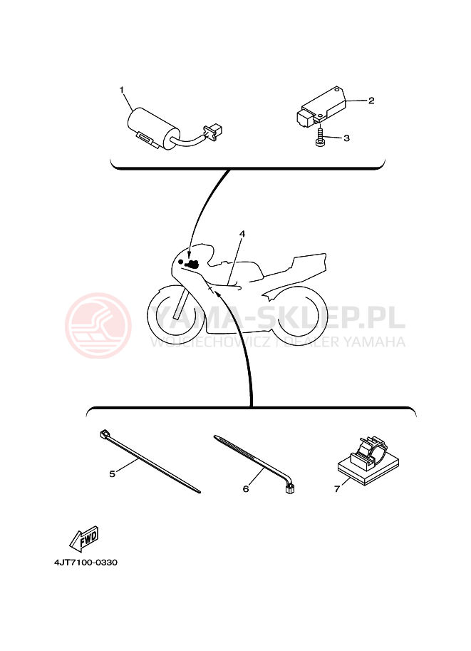 Schemat "układ elektryczny" do Yamaha TZ125