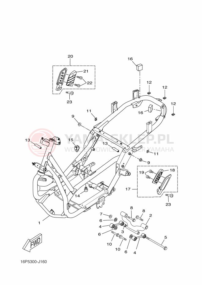 Schemat "rama" do Yamaha XCITY