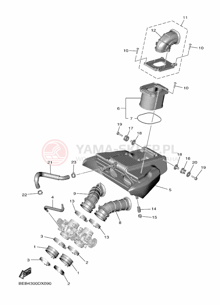 Schemat "Wtrysk paliwa" do Yamaha R7