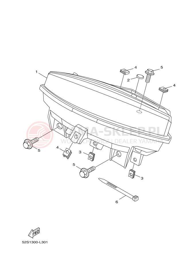 Schemat "licznik" do Yamaha XENTER 125