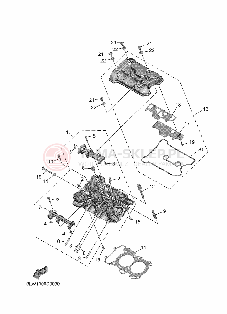 Schemat "głowica" do Yamaha TENERE 700 35KW