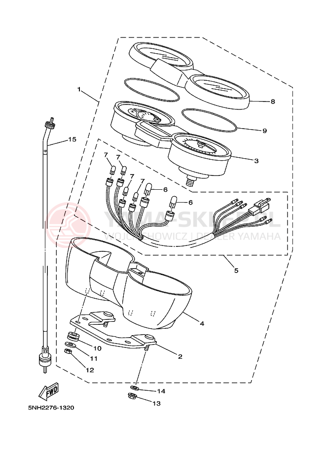 Schemat "licznik" do Yamaha YBR125E
