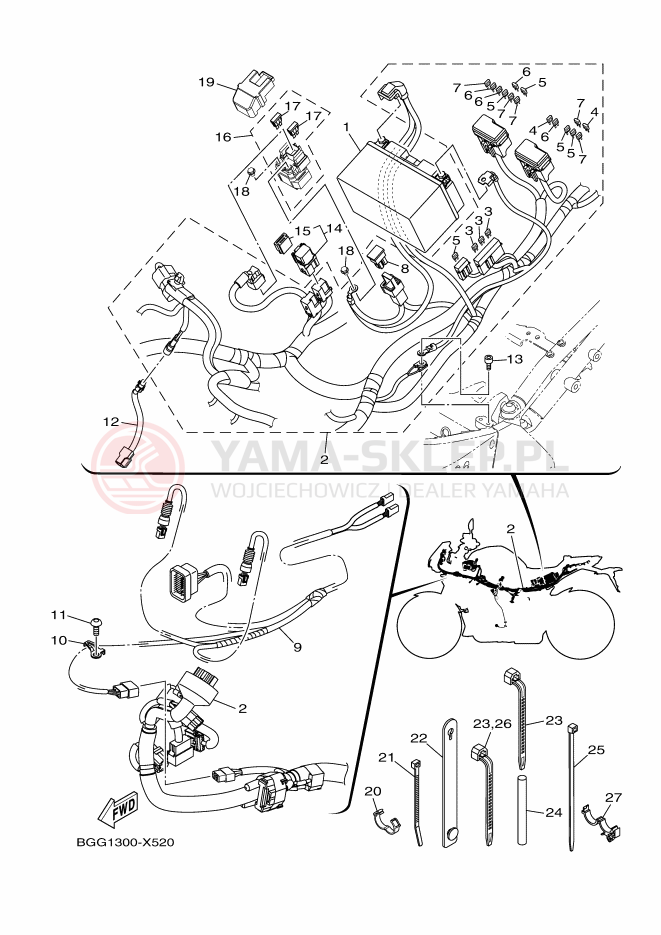 Schemat "układ elektryczny" do Yamaha MT-10 SP