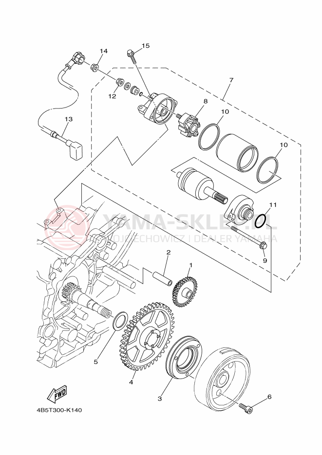 Schemat "rozrusznik" do Yamaha TMAX