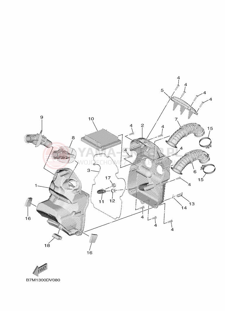 Schemat "Wtrysk paliwa" do Yamaha TMAX ABS