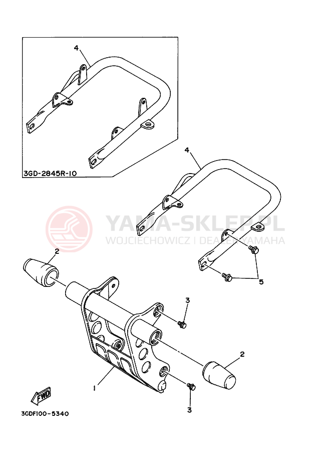 Schemat "RAMIĘ STERUJĄCE" do Yamaha WARRIOR