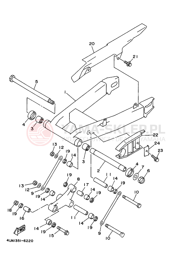 Schemat "wahacz" do Yamaha TRX850