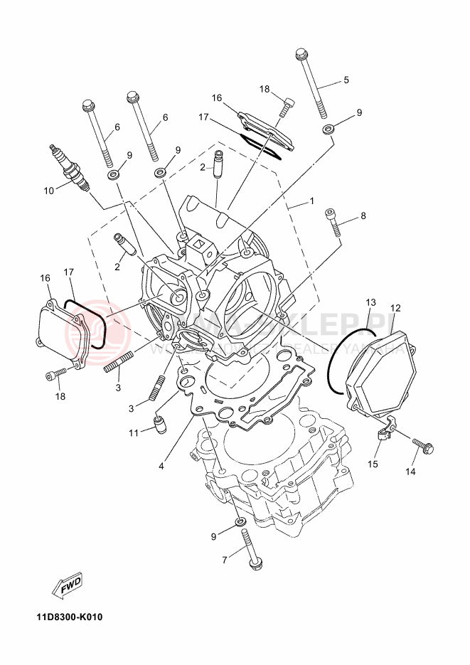 Schemat "głowica" do Yamaha TENERE