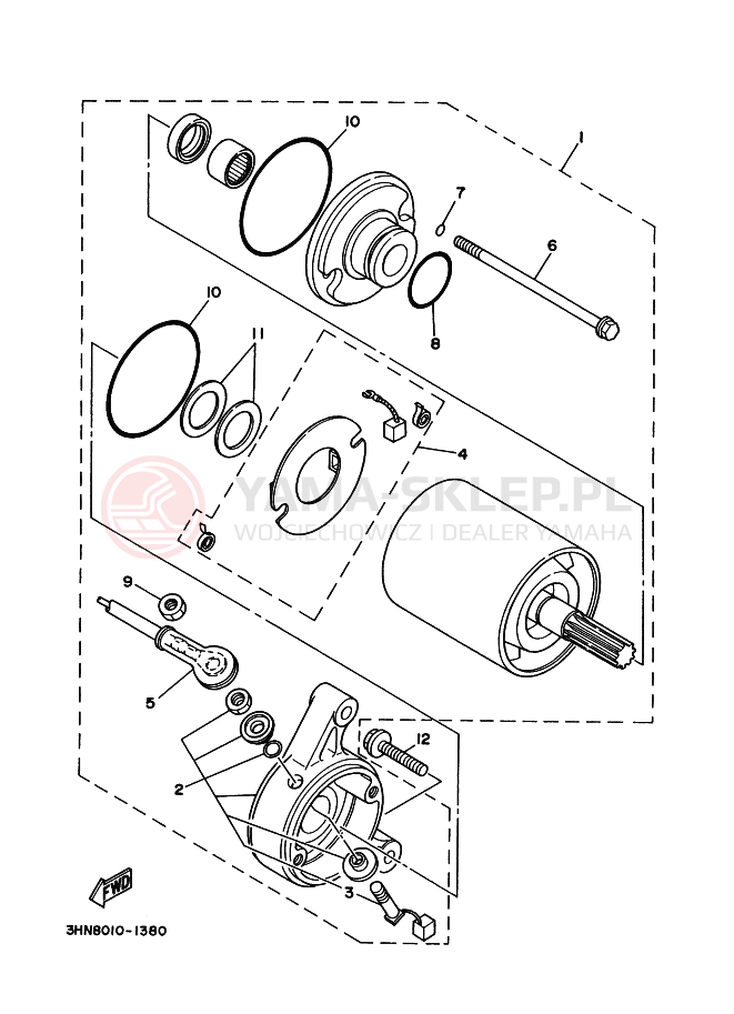 Schemat "rozrusznik" do Yamaha BIG BEAR 350