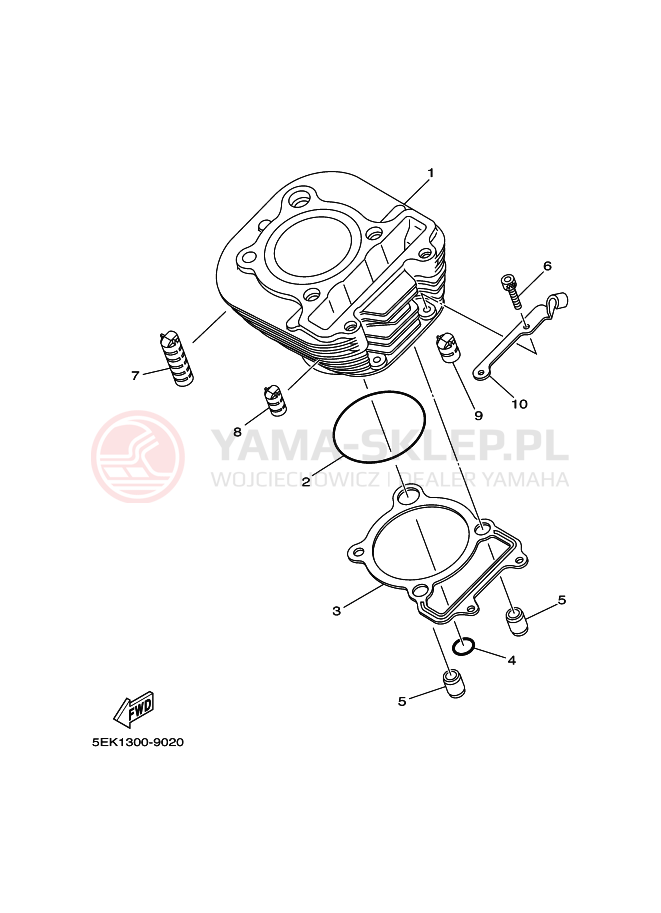 Schemat "cylinder" do Yamaha TW125