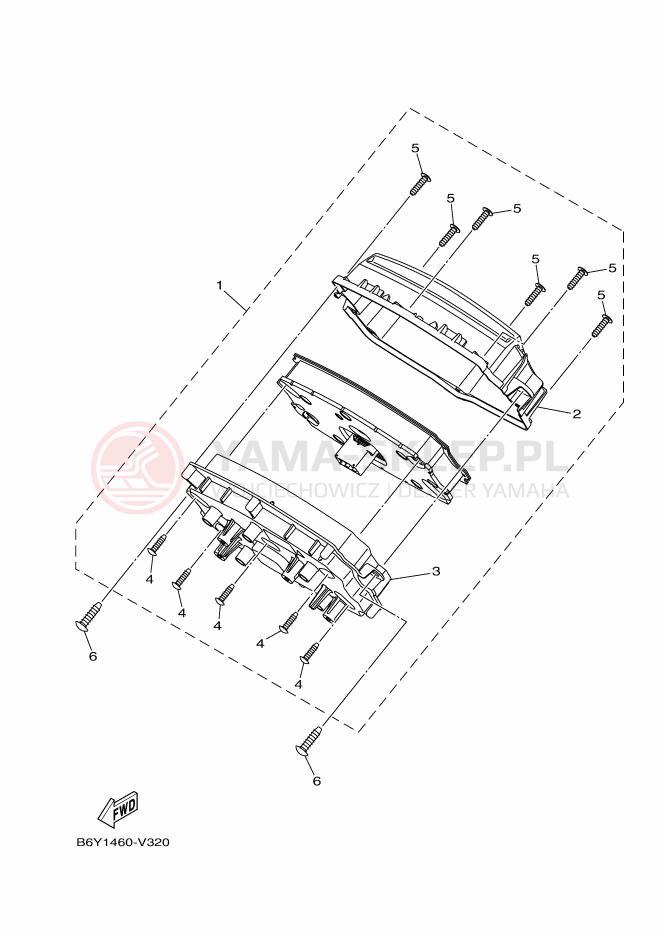 Schemat "licznik" do Yamaha NMAX 125