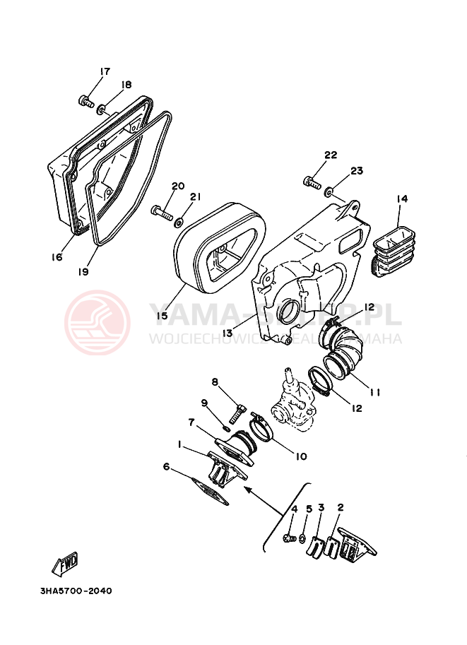 Schemat "Wtrysk paliwa" do Yamaha AG100F