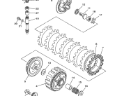 Zacisk hamulcowy tylny do YZ125 (niebieski)