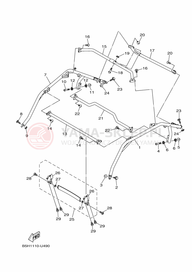 Schemat "GUARD" do Yamaha YXZ1000R SS