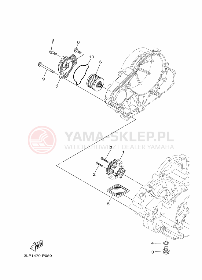 Schemat "Pompa olejowa" do Yamaha YC125-5