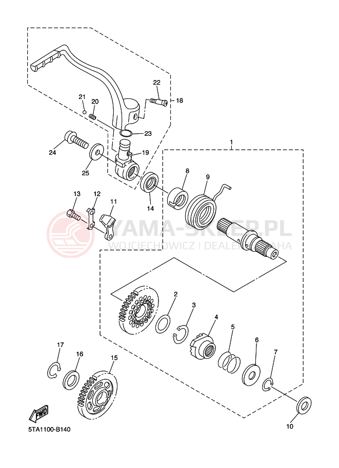 Schemat "rozrusznik" do Yamaha WR450F