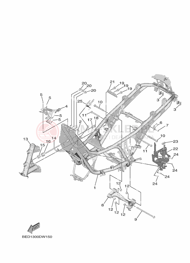 Schemat "rama" do Yamaha TRICITY 300