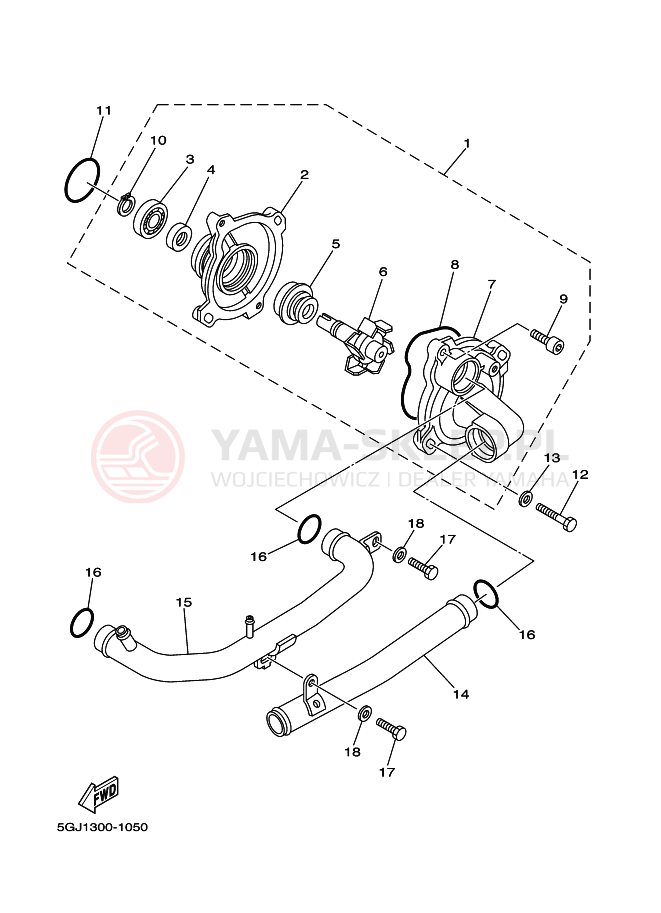 Schemat "Pompa wody" do Yamaha TMAX