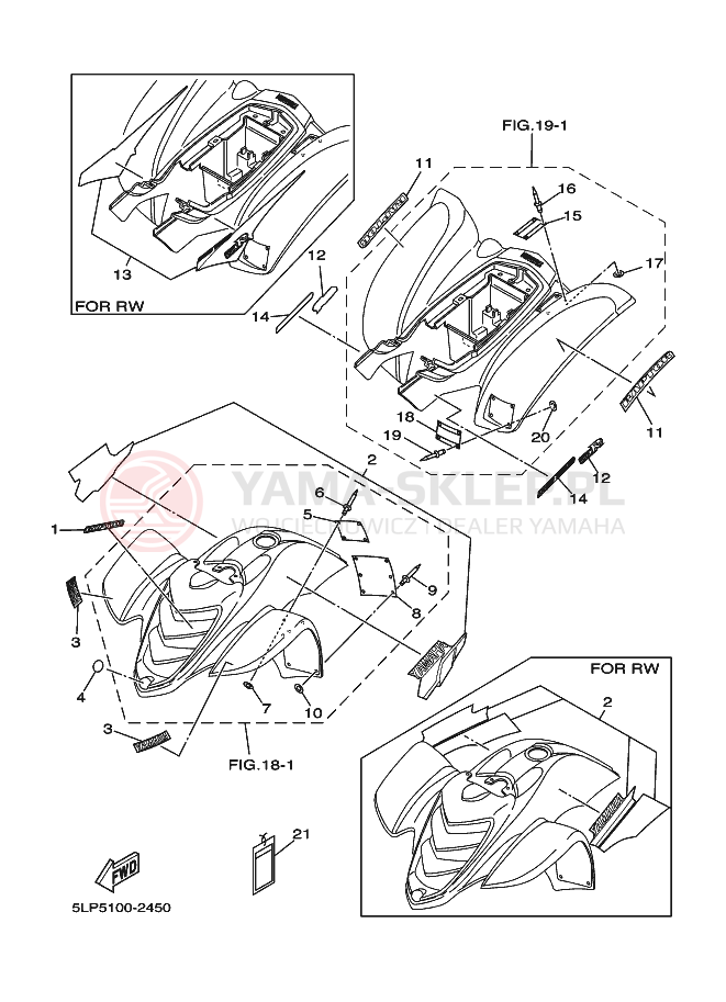 Schemat "naklejki" do Yamaha RAPTOR 660