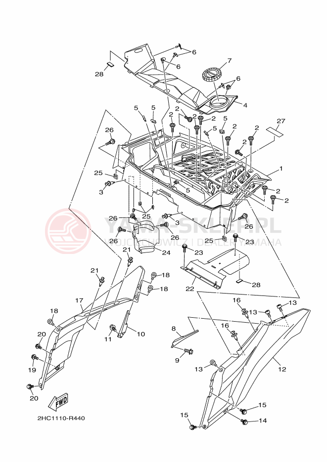 Schemat "Stelaż " do Yamaha YXZ1000R SS