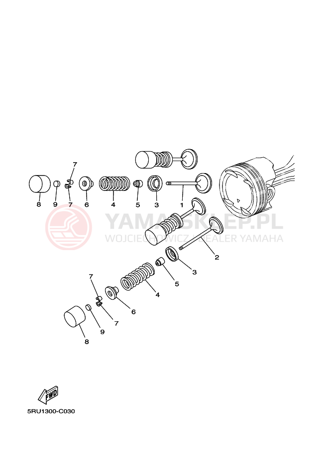 Schemat "zawory" do Yamaha YP400