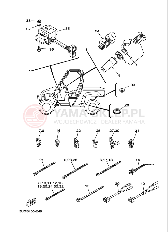 Schemat "układ elektryczny" do Yamaha RHINO 660 SE SE