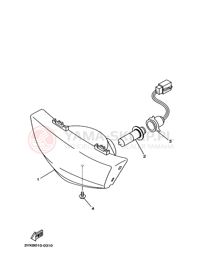 Schemat "Lampa przód" do Yamaha YG50Z JOG Z