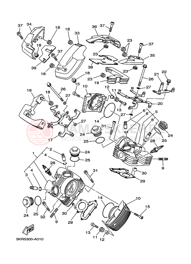 Schemat "głowica" do Yamaha XVS250