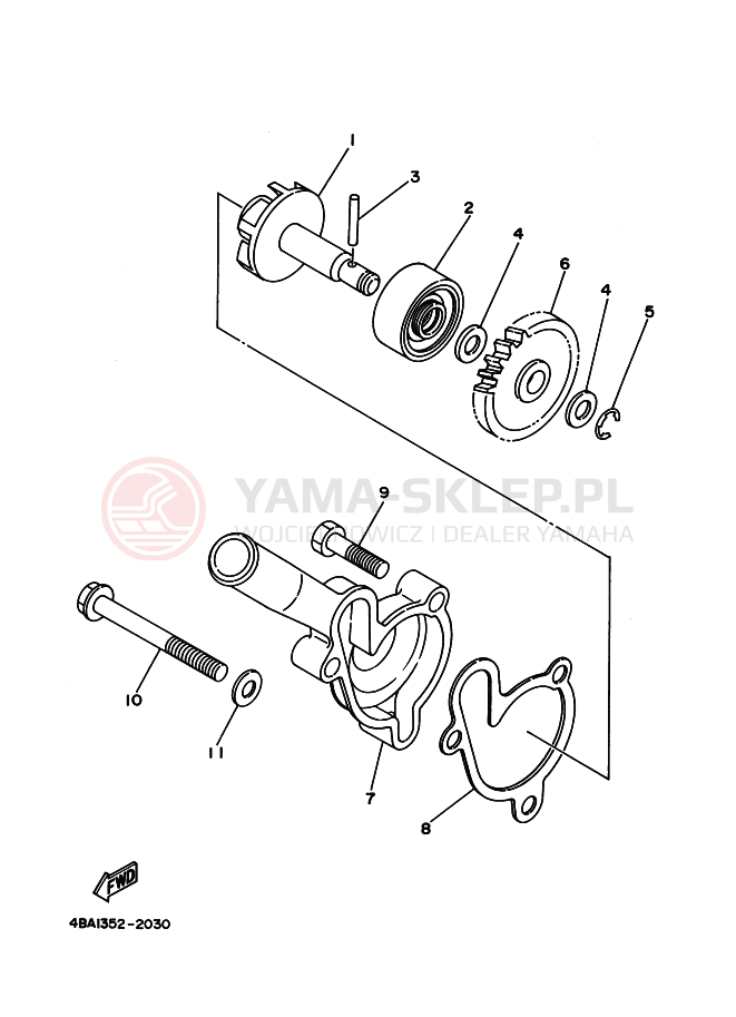 Schemat "Pompa wody" do Yamaha RZ50
