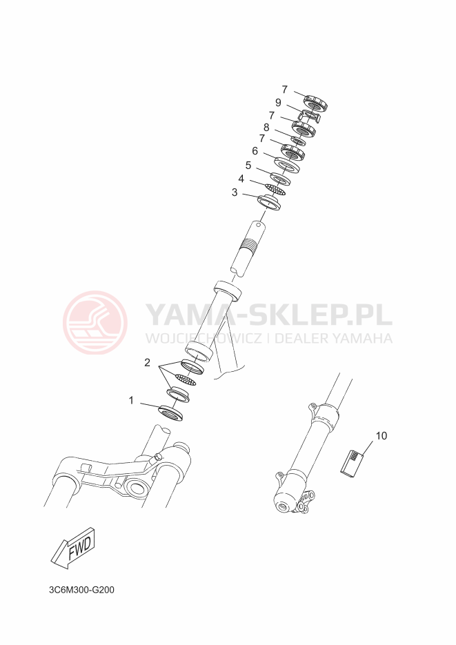 Schemat "Półki zawieszenia" do Yamaha AEROX