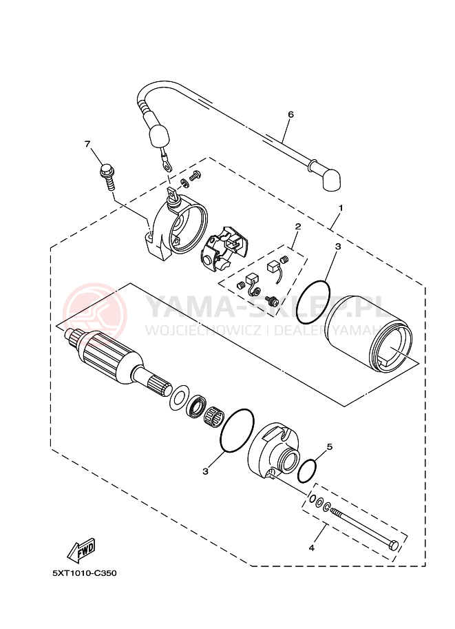 Schemat "rozrusznik" do Yamaha XG250 TRICKER