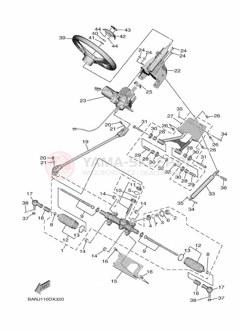 Schemat "Półki zawieszenia" do Yamaha WOLVERINE X2 EPS R-SPEC
