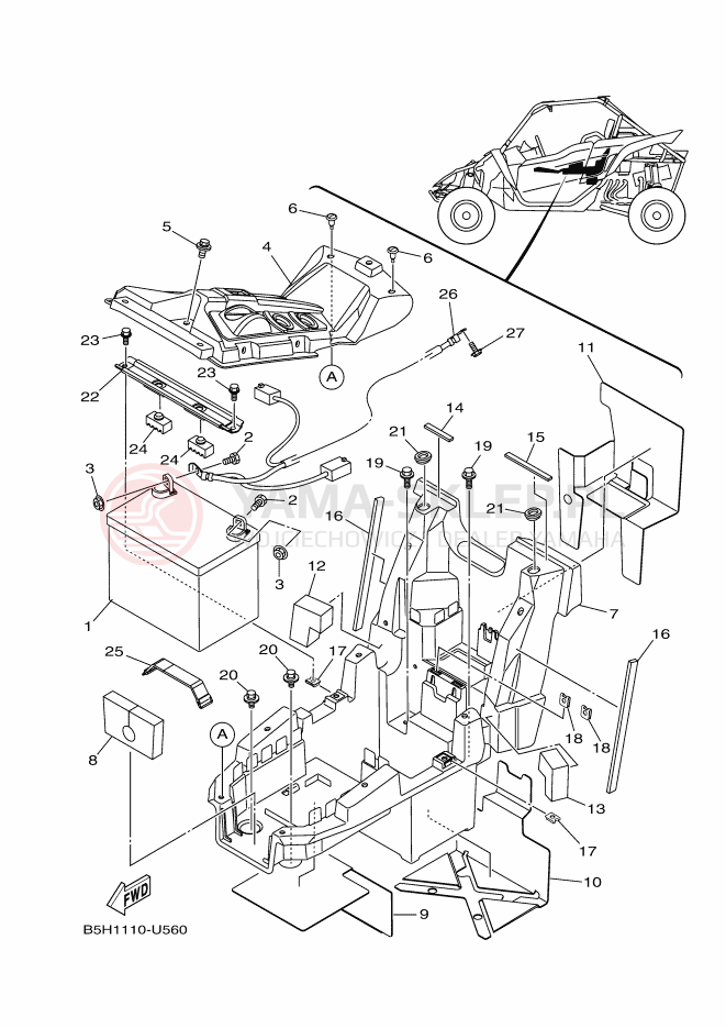 Schemat "układ elektryczny" do Yamaha YXZ1000R SS