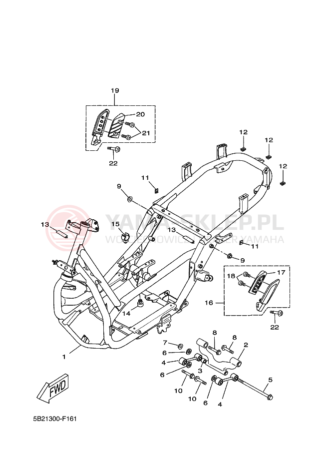 Schemat "rama" do Yamaha XCITY
