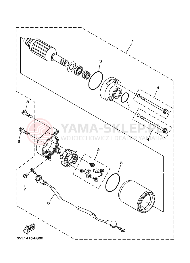 Schemat "rozrusznik" do Yamaha YBR125