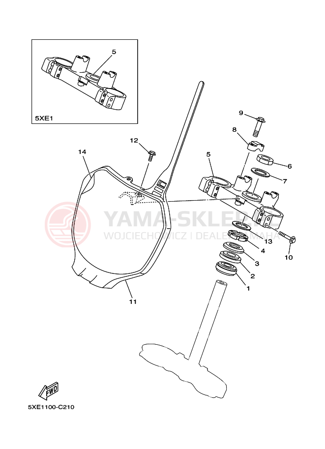 Schemat "Półki zawieszenia" do Yamaha YZ125