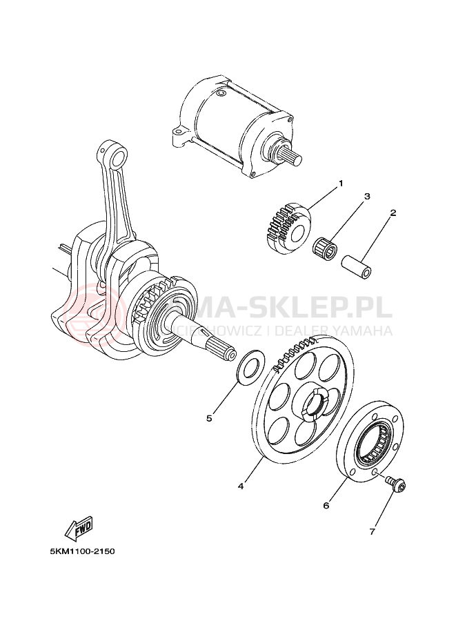 Schemat "rozrusznik" do Yamaha GRIZZLY