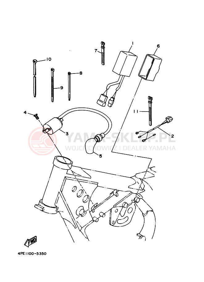 Schemat "układ elektryczny" do Yamaha YZ125