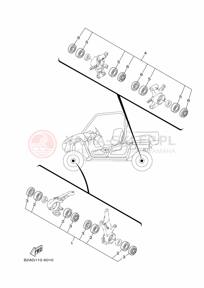 Schemat "ZESTAW CZĘŚCI KONSERWACYJNYCH" do Yamaha VIKING EPS
